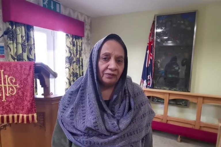 A Muslim Woman Who Is 72 Years Old Takes A Self-Defense Class In Blackburn