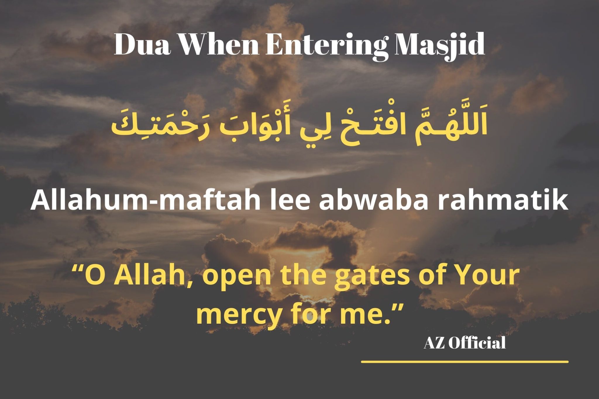 Dua For Entering And Leaving Masjid | AZ Official