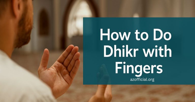 How to Do Dhikr with Fingers A Simple Guide
